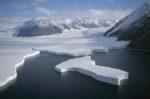 Dugdale and Murray Glaciers Descending into Robertson Bay Victoria Land Antarctica