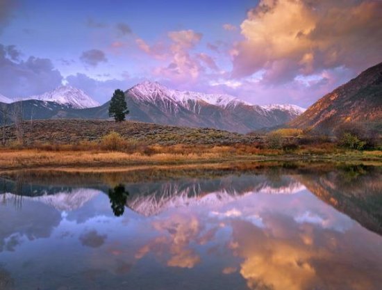 La Plata and Twin Peaks in the Sawatch Range Reflected in Twin Lakes, Colorado
