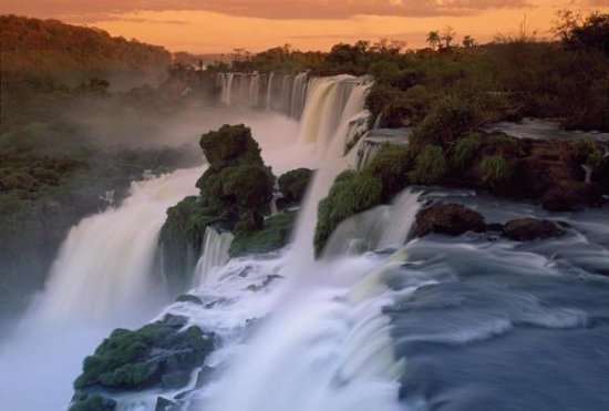 Cascades of the Iguacu Falls, Iguacu National Park, Argentina