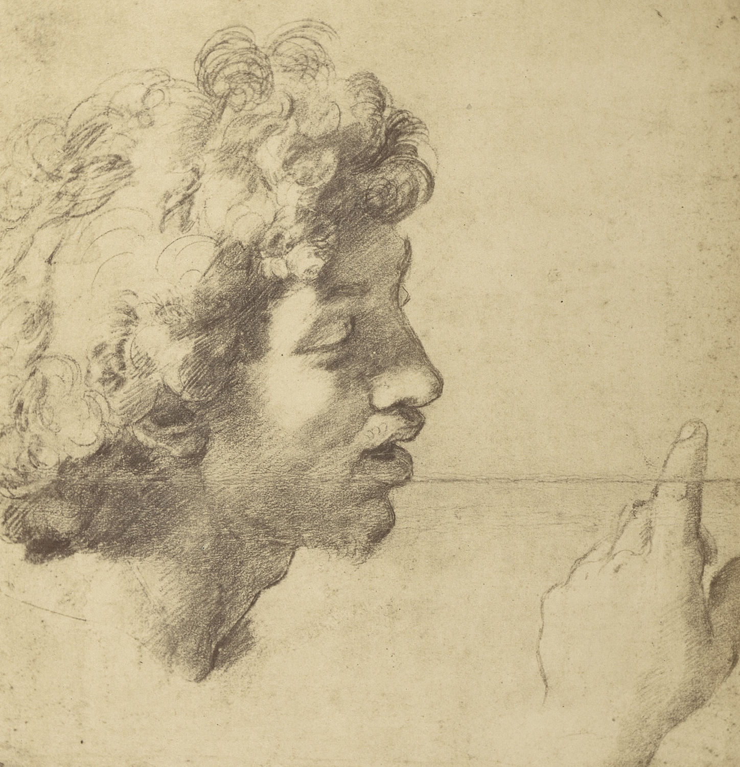 The Head and a Hand of an Apostle for 'The Transfiguration'