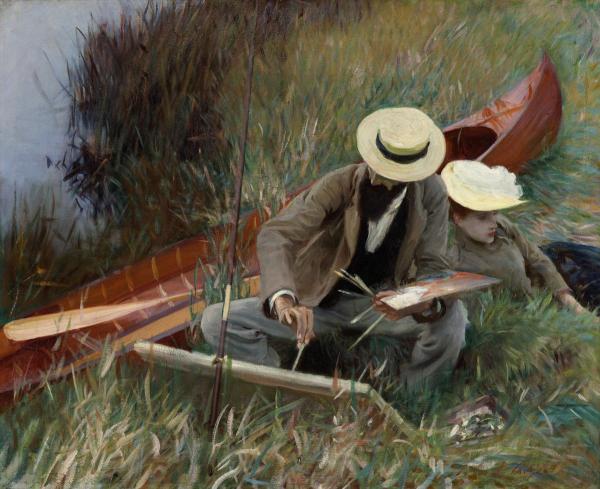 Paul Helleu Sketching with His Wife, An Out-of-Doors Study, 1889