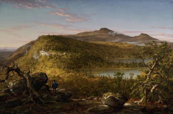 A View of the Two Lakes and Mountain House, Catskill Mountains, Morning, 1844
