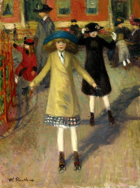 Children Rollerskating, ca. 1912-14