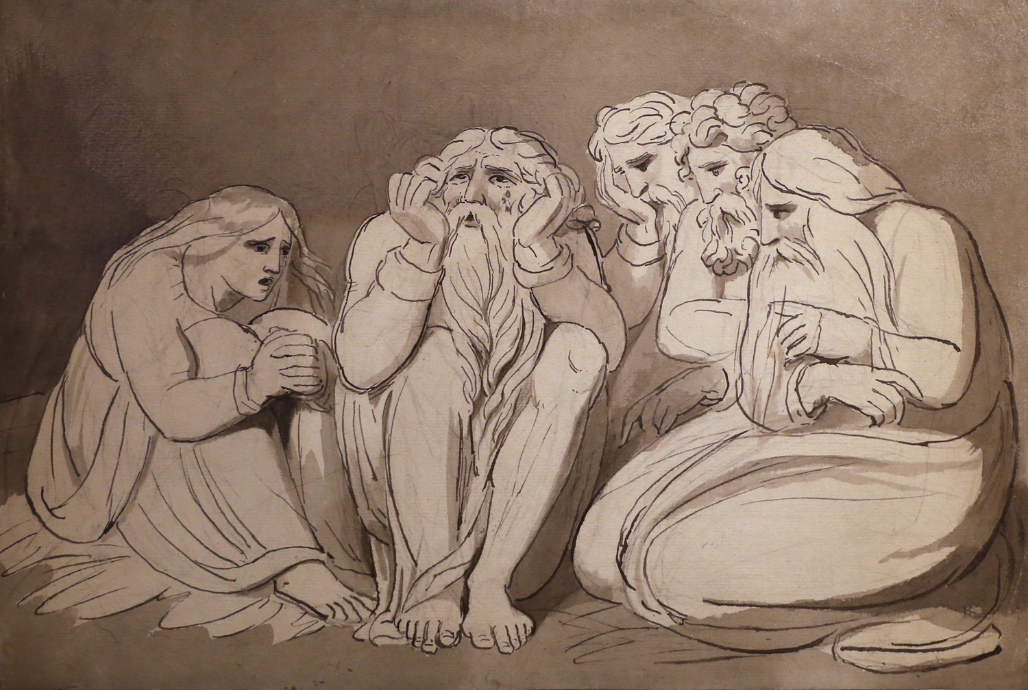 Job, His Wife and Friends, Mourning