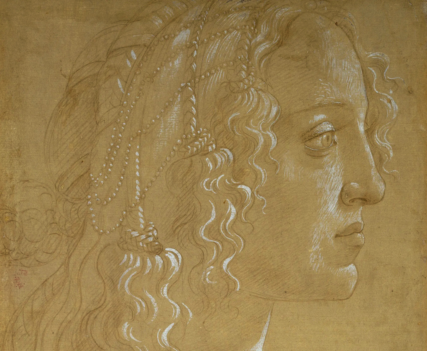 Study for the Portrait of a Lady in Profile to the Right , c. 1485