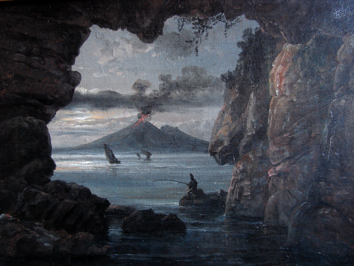 Bugten ved Napoli Set Fra en Grotte, 1821