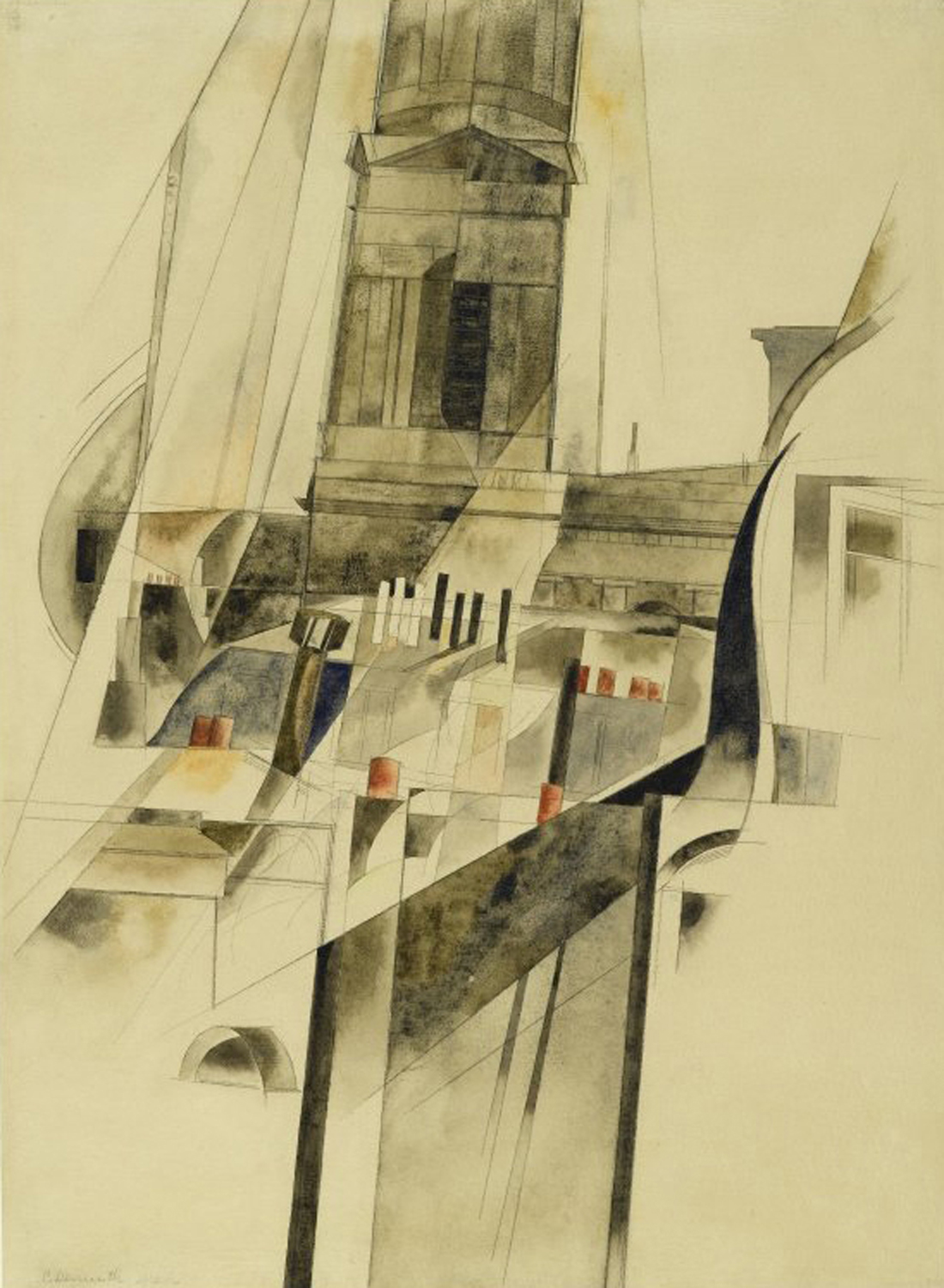 Roofs and Steeple, c. 1921