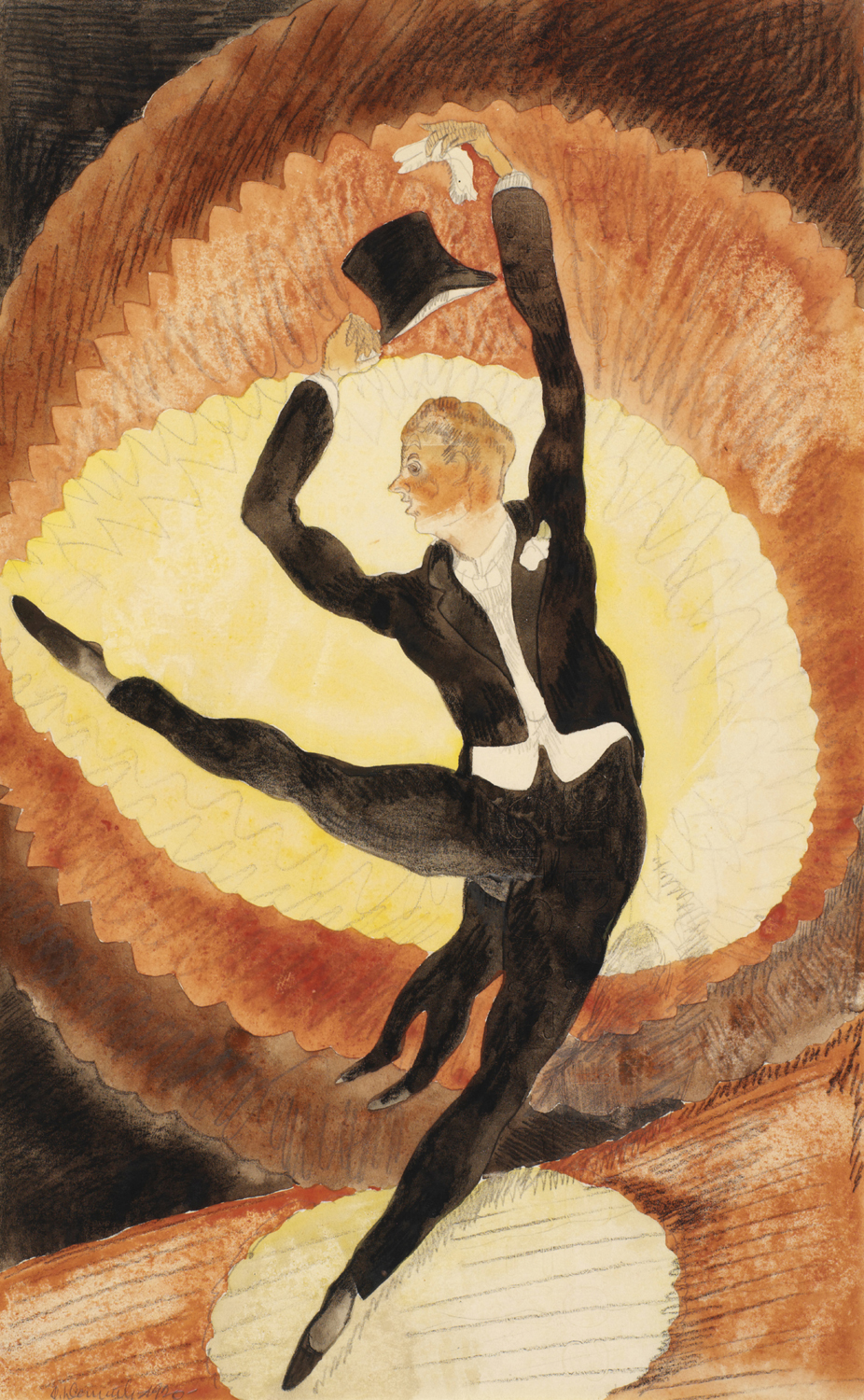 In Vaudeville Acrobatic Male Dancer with Top Hat 1920 1 Just Wall Decor In Vaudeville Acrobatic Male Dancer with Top Hat 1920