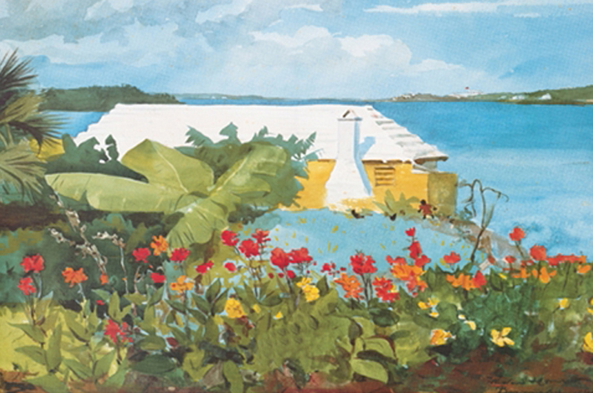 Flower Garden and Bungalow, Bermuda, 1899