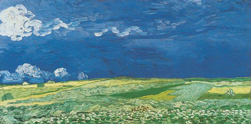 Wheatfields Under a Clouded Sky