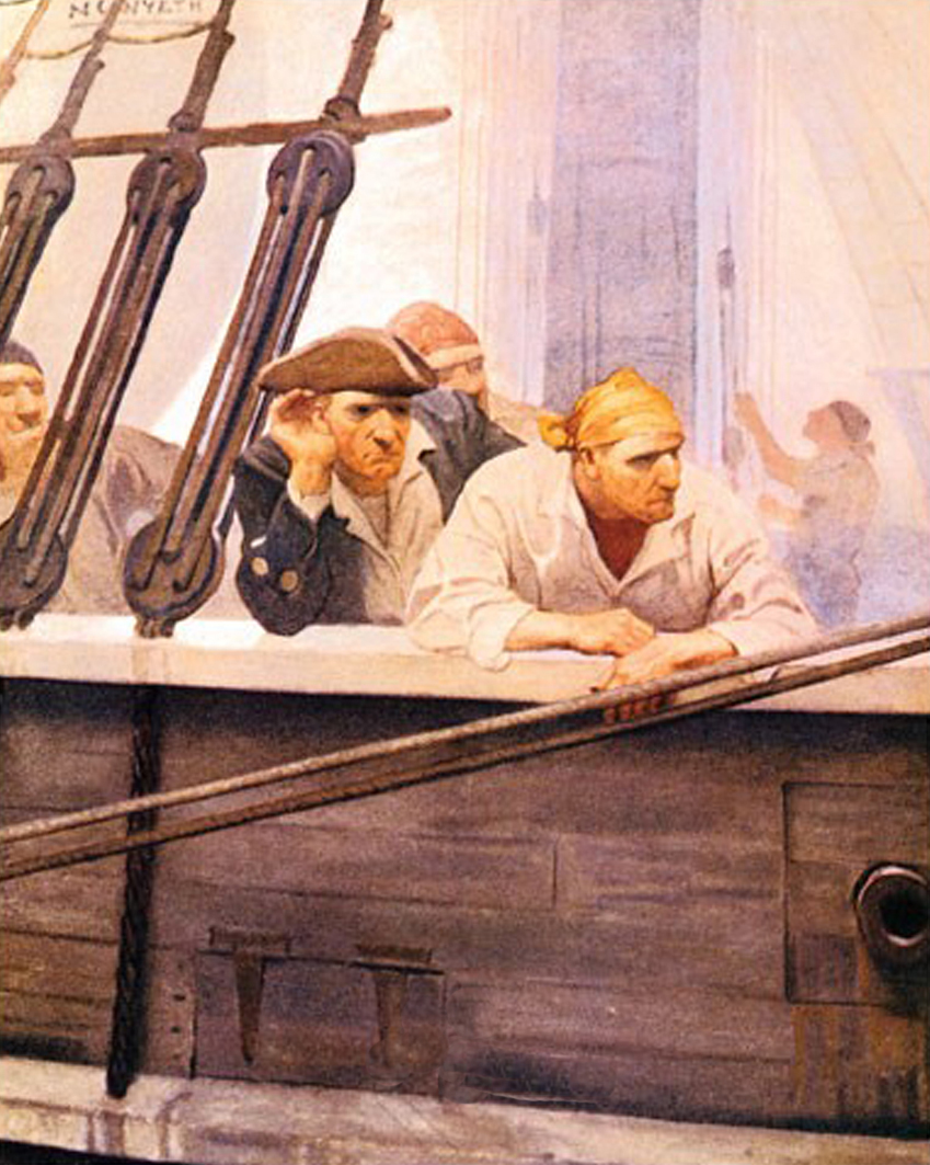 The Brig Covenant In A Fog  from the book Kidnapped by Robert Louis Stevenson