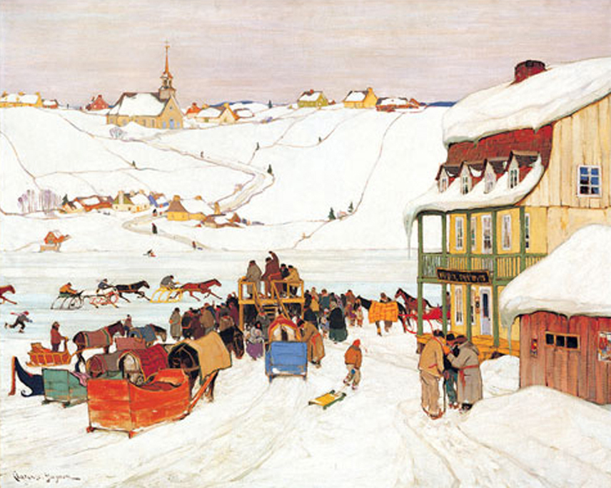 Horse Race In Winter