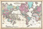 Map of the World 1855 1 Just Wall Decor Map of the World 1855