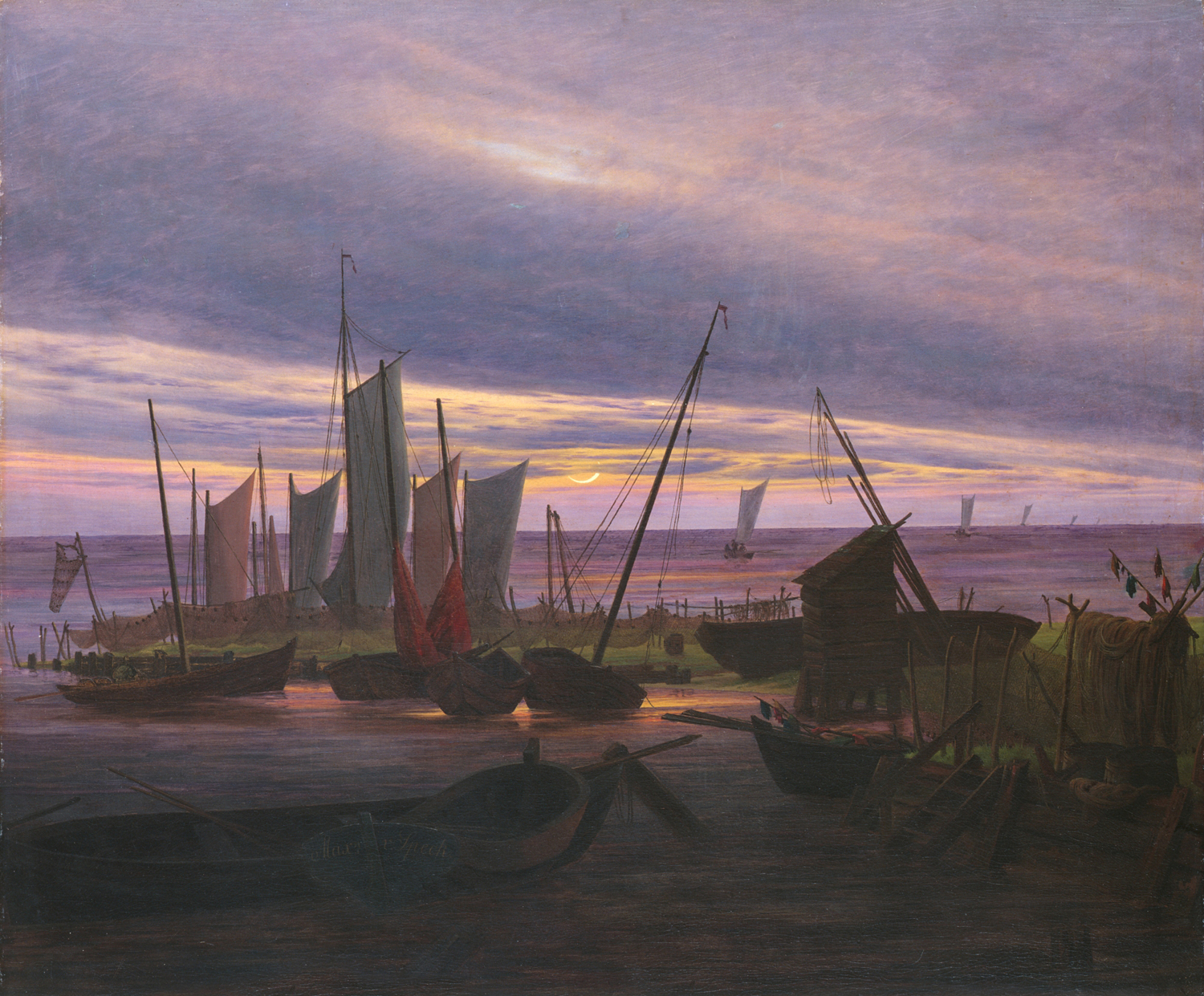 Boats in the Harbor at Evening, 1828
