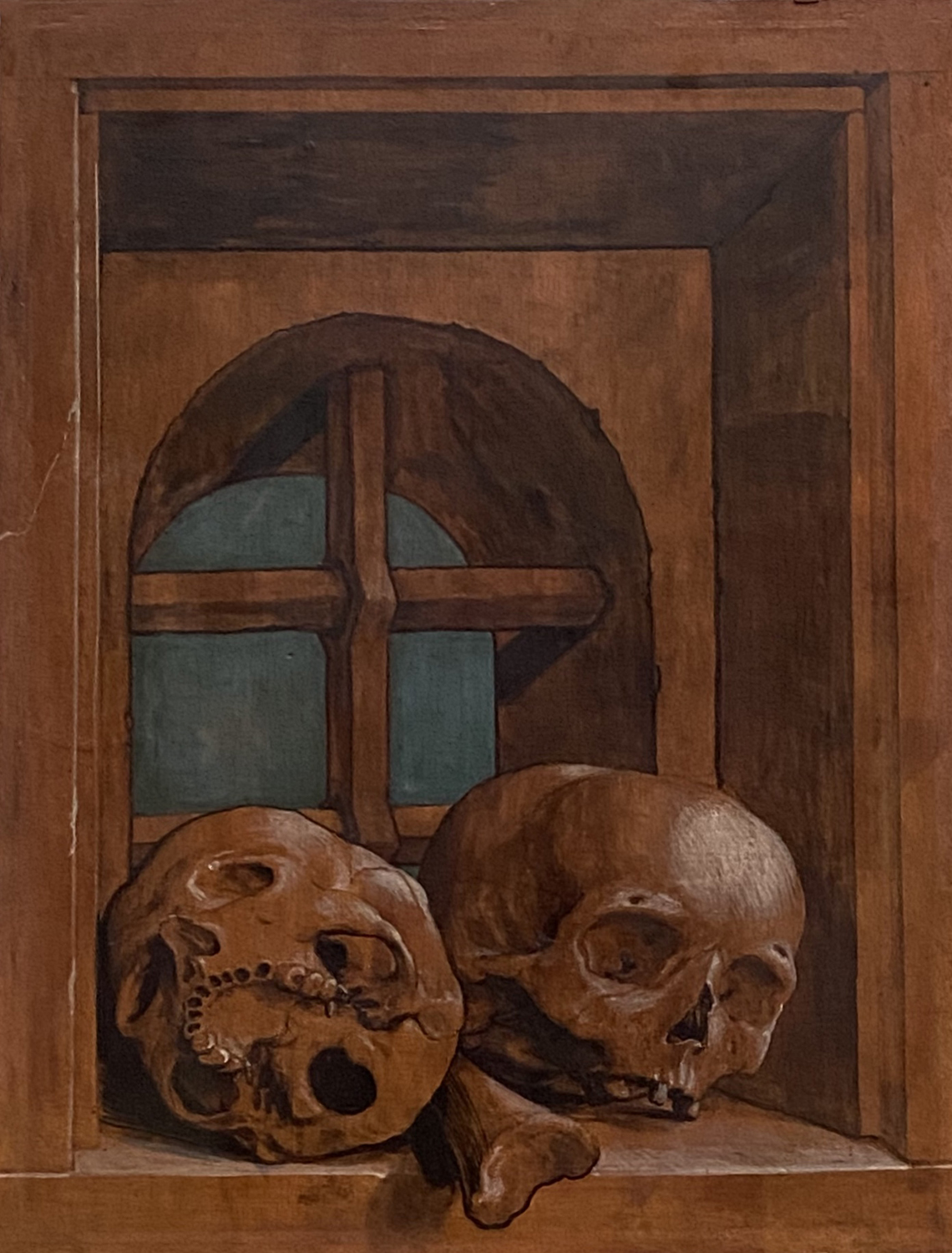 Two Skulls in a Window Niche, c. 1520