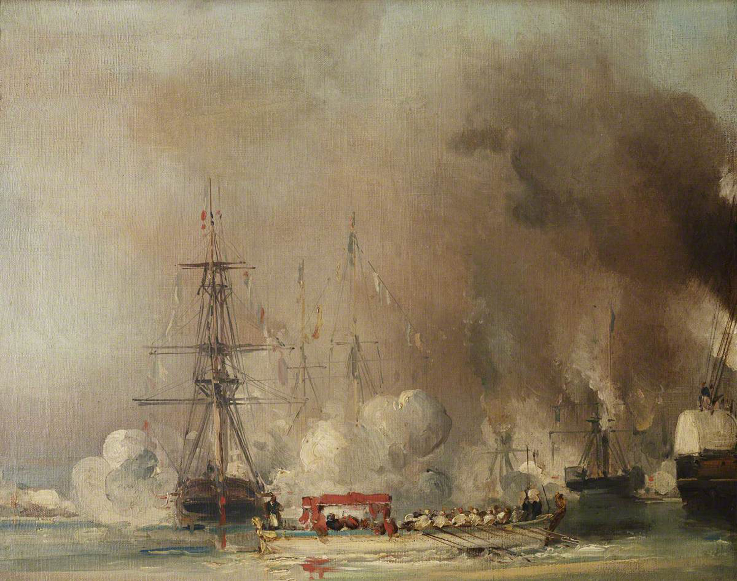 The Departure from Treport of Queen Victoria, (7 September 1843), 1843