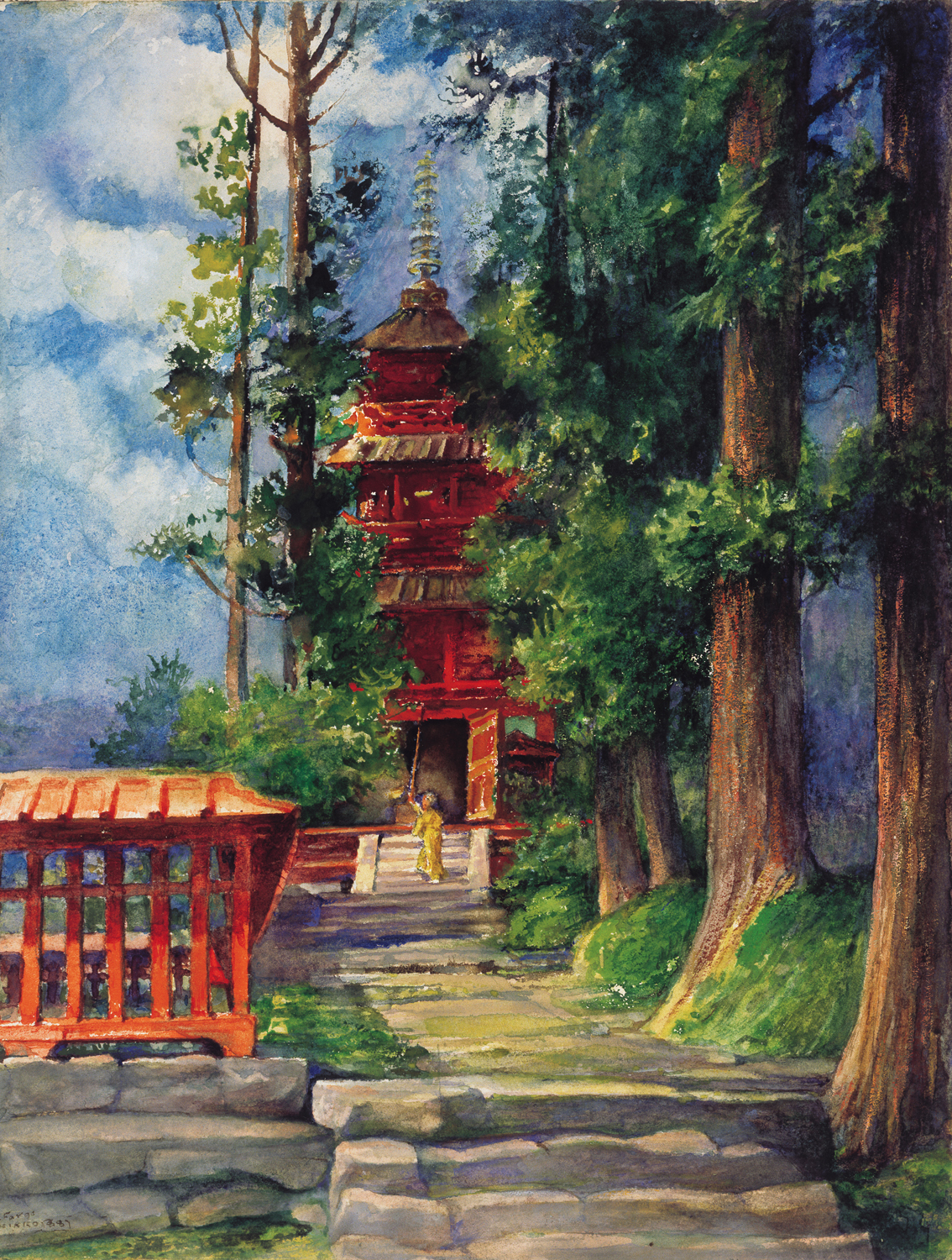 Red Pagoda Nikko 1886