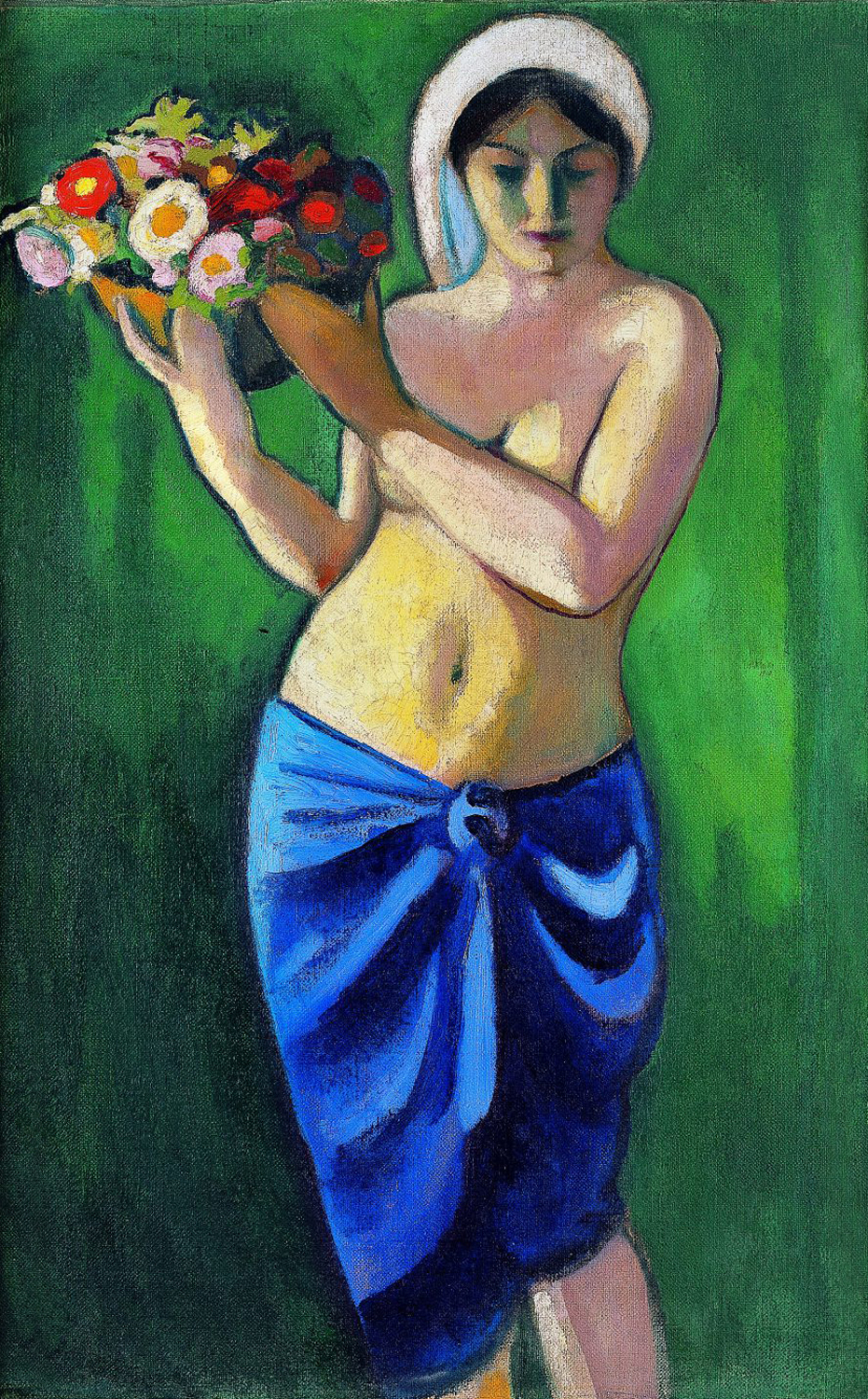 Woman Carrying a Flower Bowl, 1910