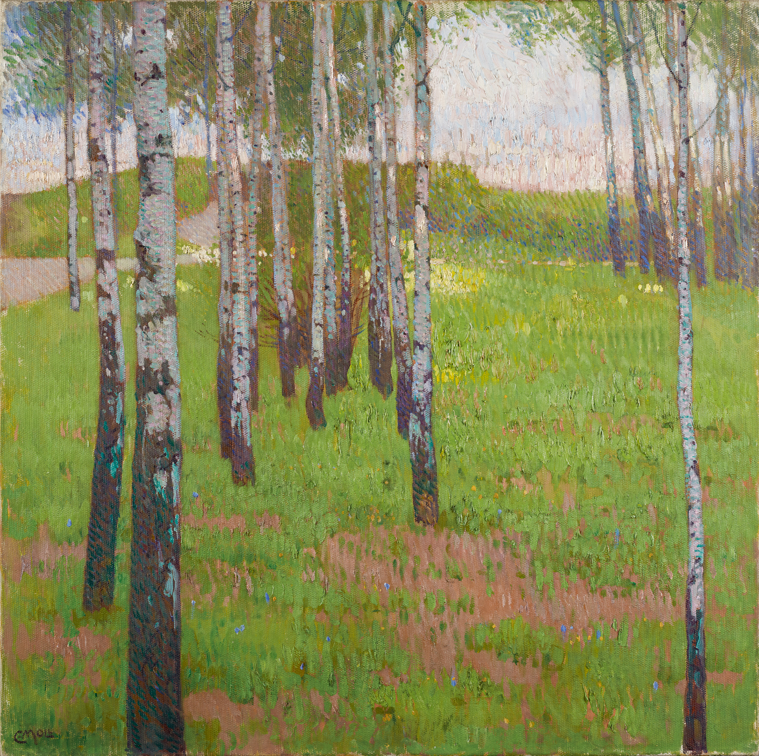 Birch Grove in the Evening Light, c. 1902