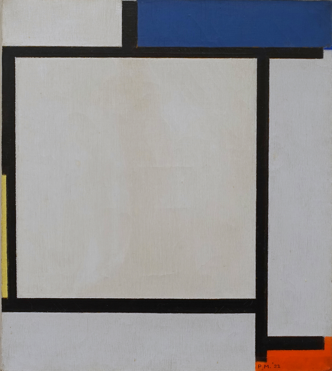 Composition with Blue, Black, Yellow, and Red, 1922