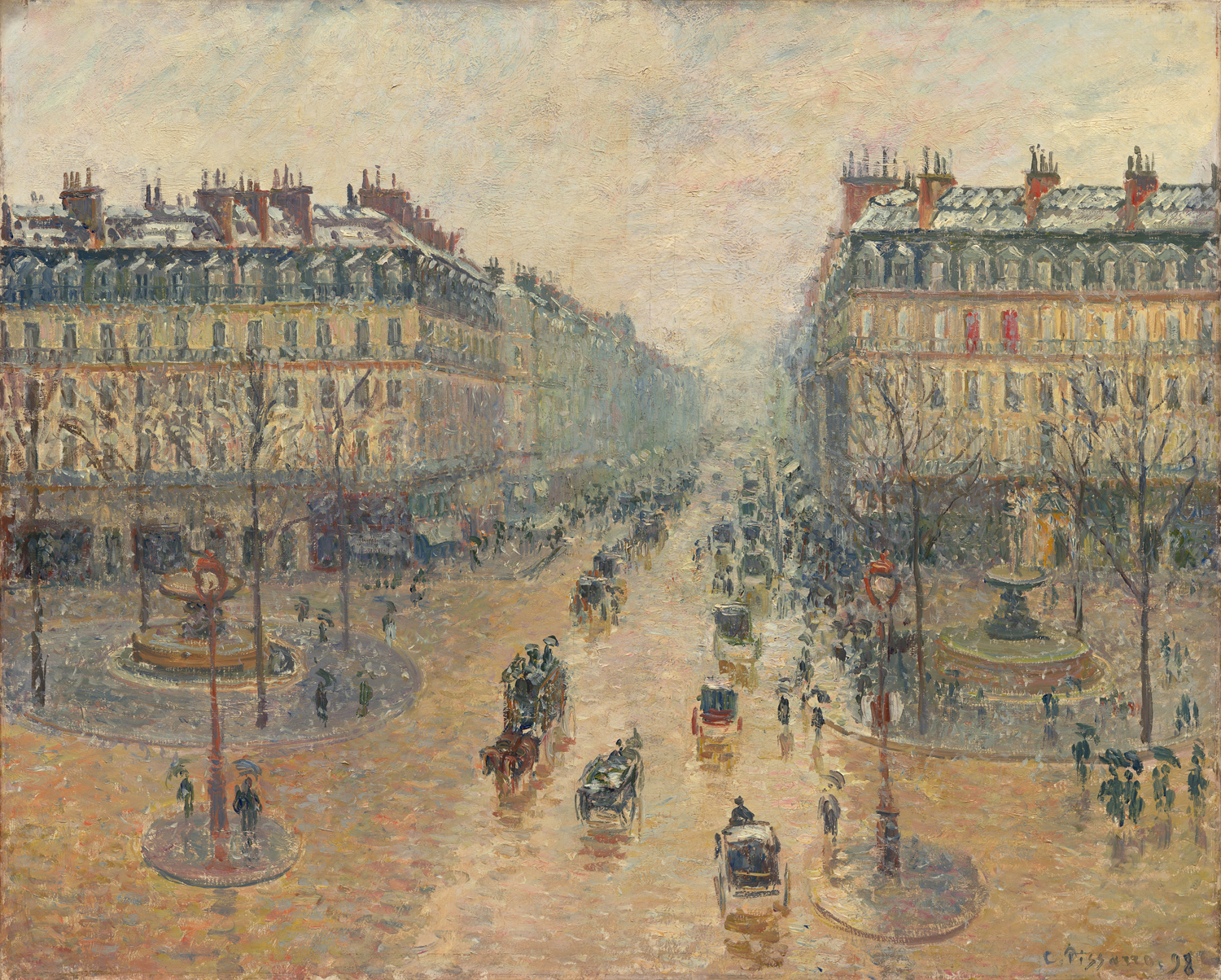 Avenue de L'Opera (Effect of Snow in the Morning), 1898