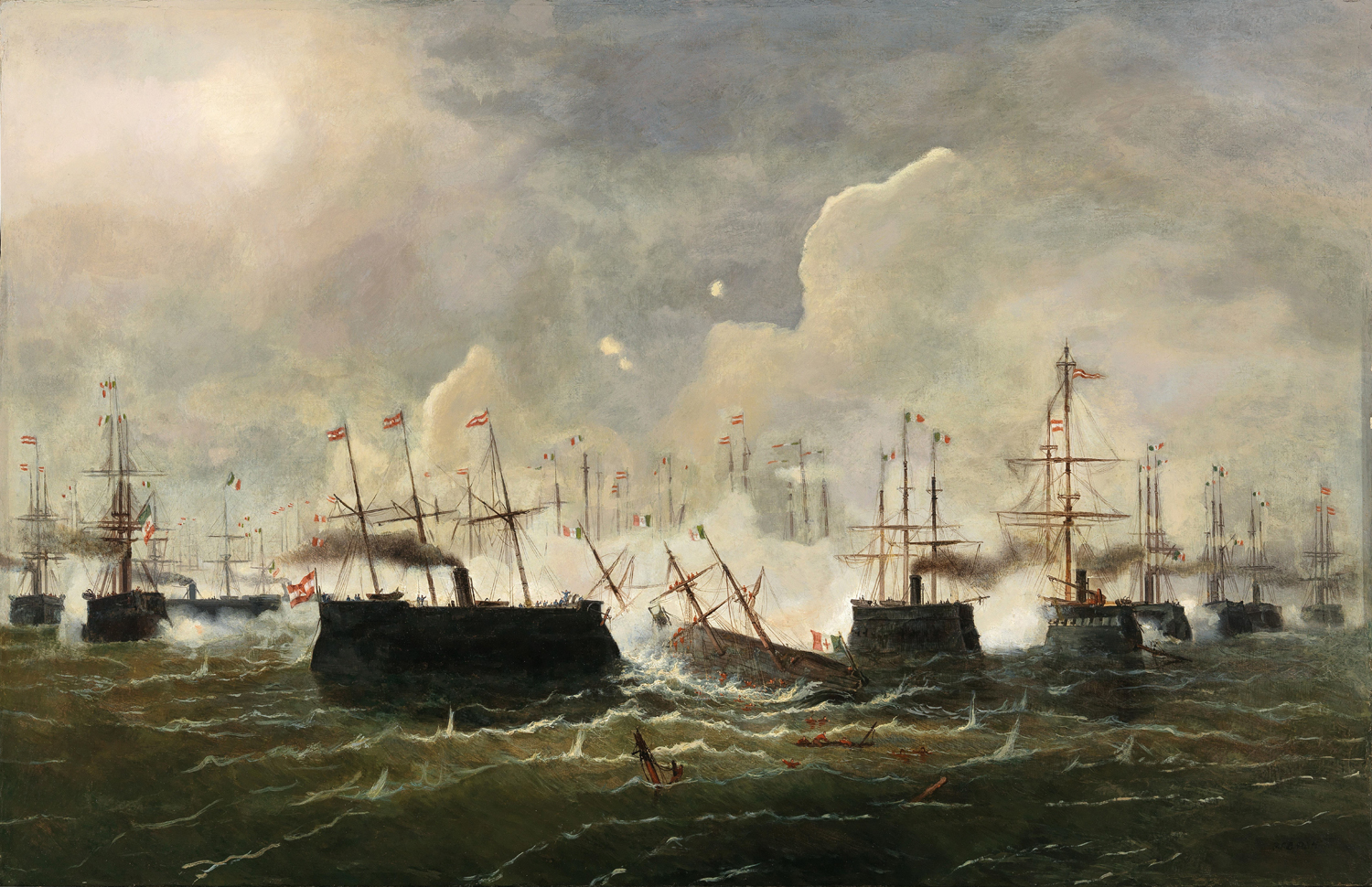 Sea Battle at Lissa, c. 1866-81