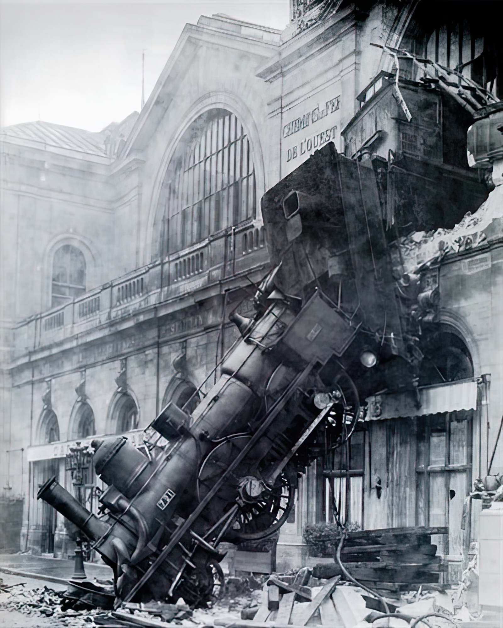 Train Wreck at Montparnasse, Paris, France 1895