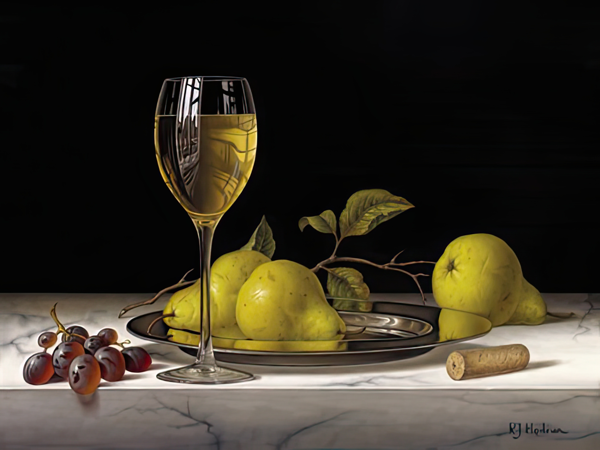 Pears on a Silver Plate