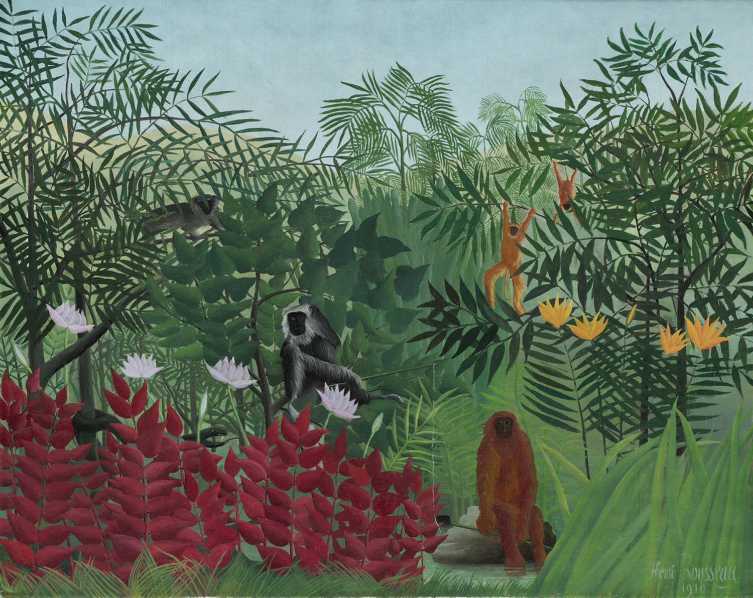 Tropical Forest with Monkeys, 1910