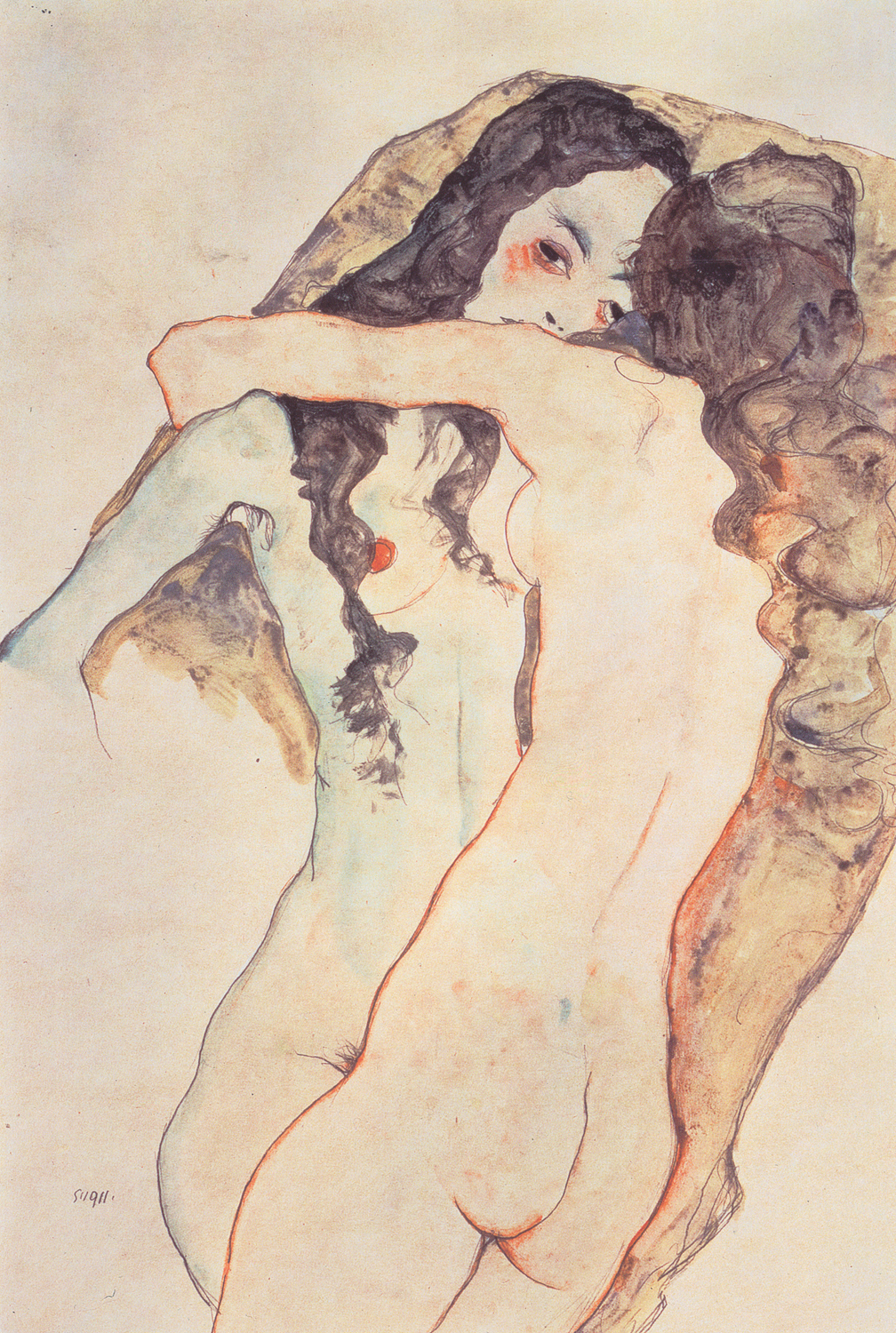 Two Women Embracing, 1911