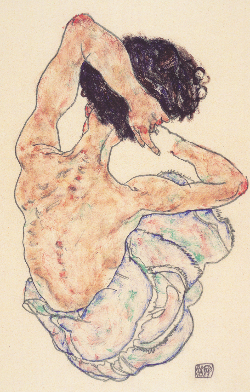 Seated Nude from the Back, 1917