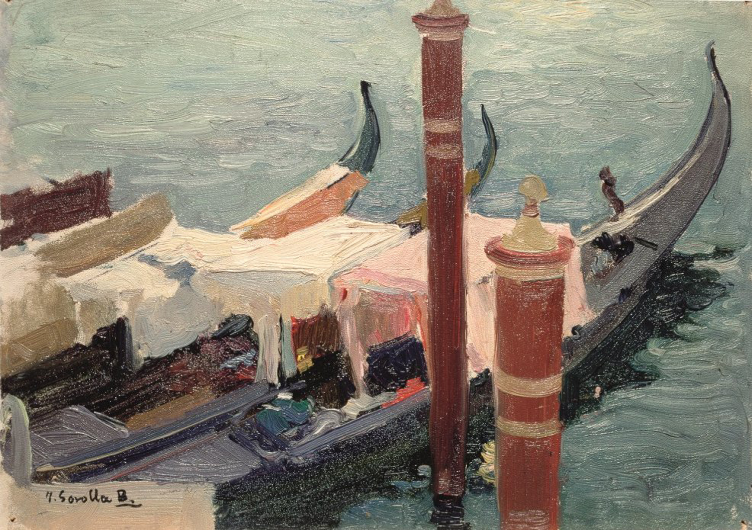 Gondolas, Venice, 1897