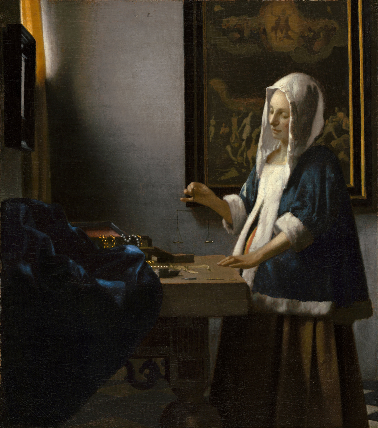 Woman Holding a Balance, c. 1664