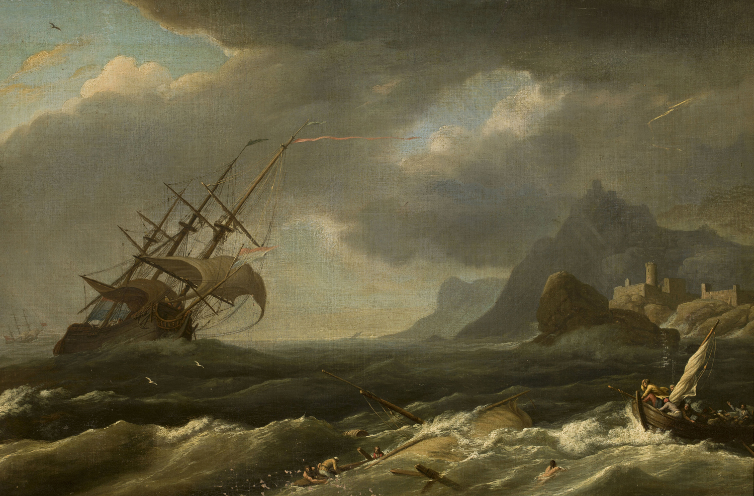 Castaways During a Sea Storm, 18th century