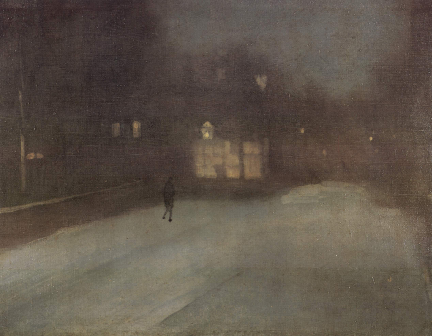 Nocturne in Gray and Gold, Snow in Chelsea, 1876