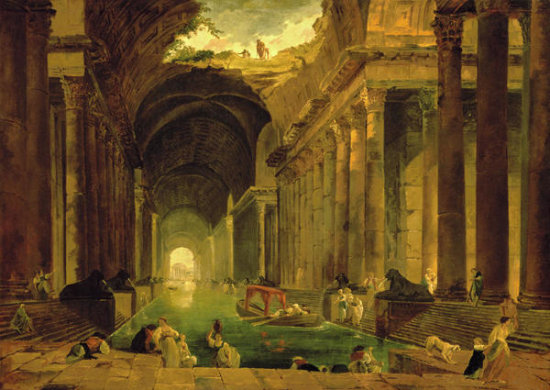 Vue Imaginaire de la Grande Galerie en Ruins