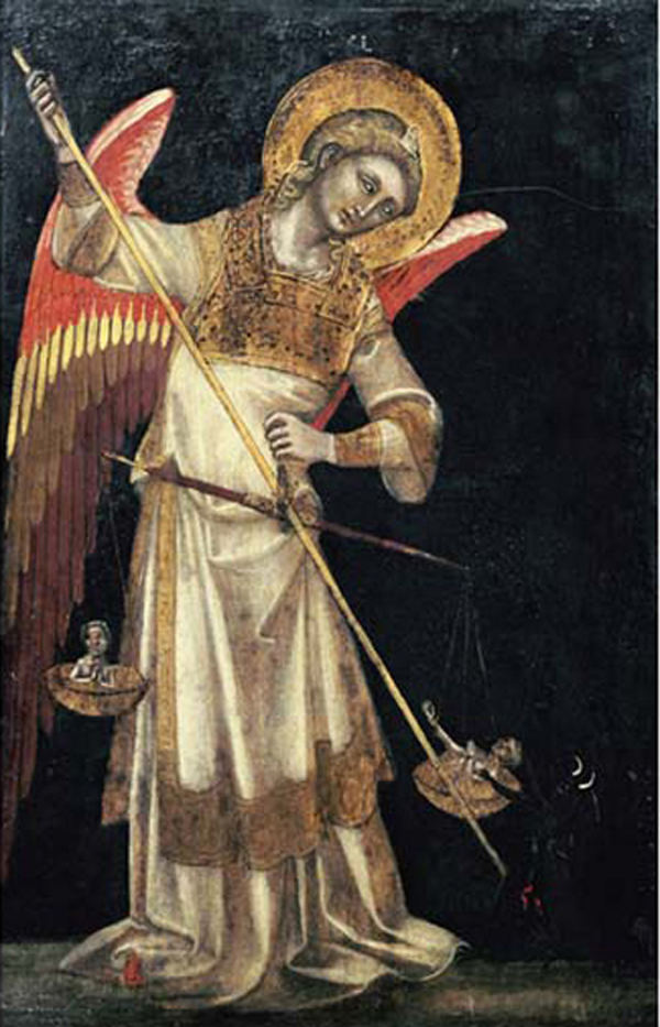 An Angel Protecting a Soul in the Balance From The Devil