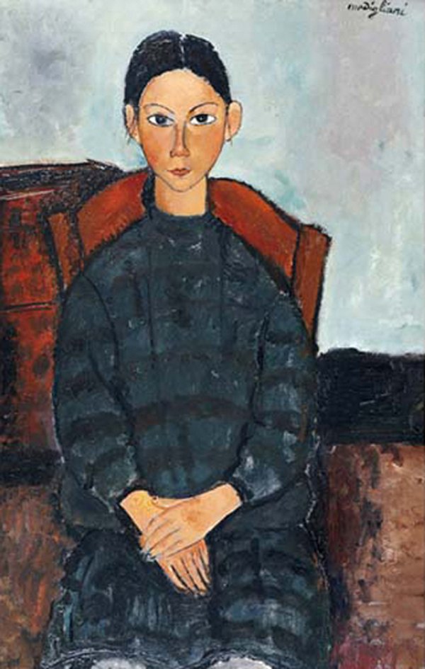 Young Girl With a Black Apron