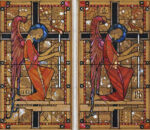 Two Angels a Design For Stained Glass 1 Just Wall Decor Two Angels a Design For Stained Glass