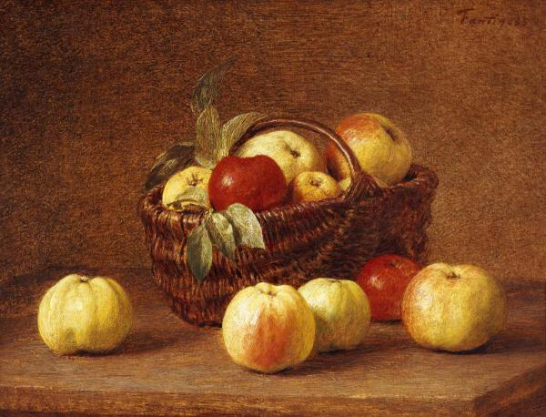 Apples In a Basket on a Table