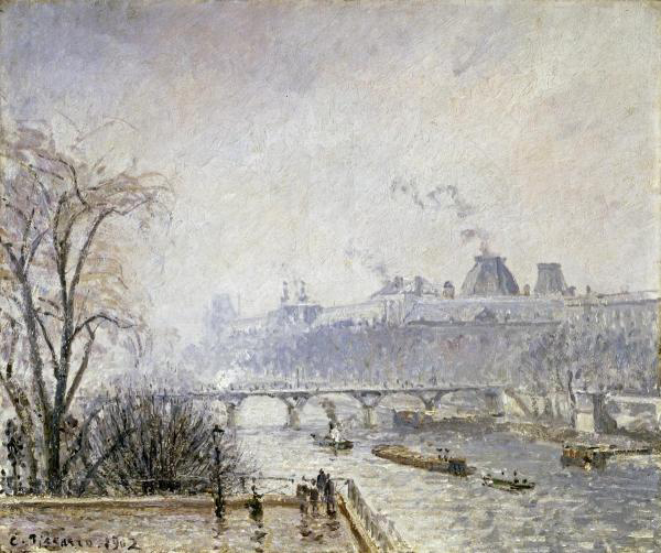 The Louvre and the Seine from the Pont Neuf - Morning Mist