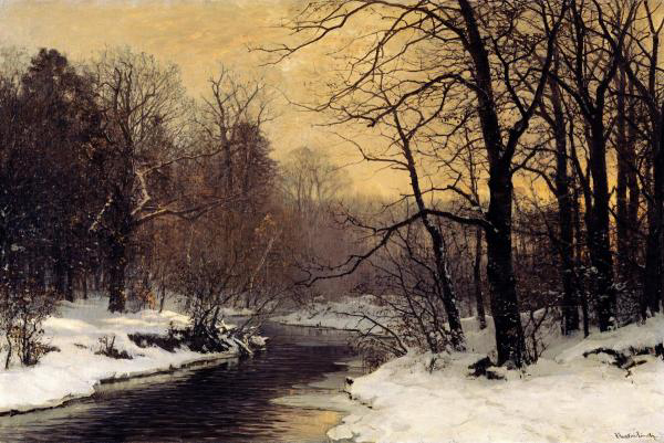A Winter River Landscape