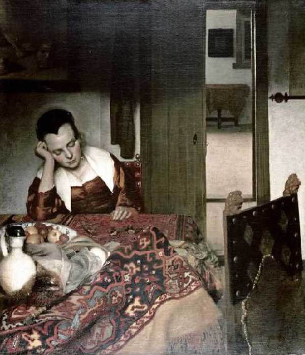 Girl Asleep at a Table