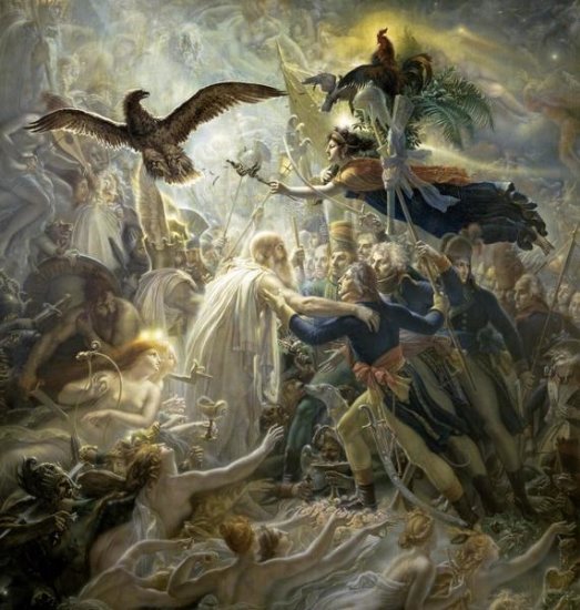 The Shadows of the French Warriors Led by Victory