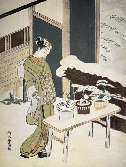 Woman Outside In Winter
