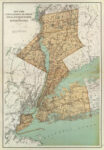New York Kings Queens Richmond Rockland Westchester Putnam Counties 1895 1 Just Wall Decor New York Kings Queens Richmond Rockland Westchester Putnam Counties 1895