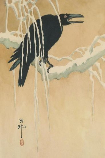 Blackbird in Snow 1885