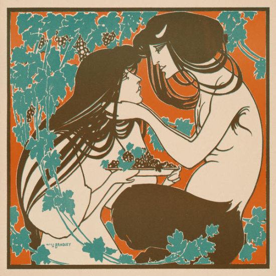 Nymph and Faun Illustration