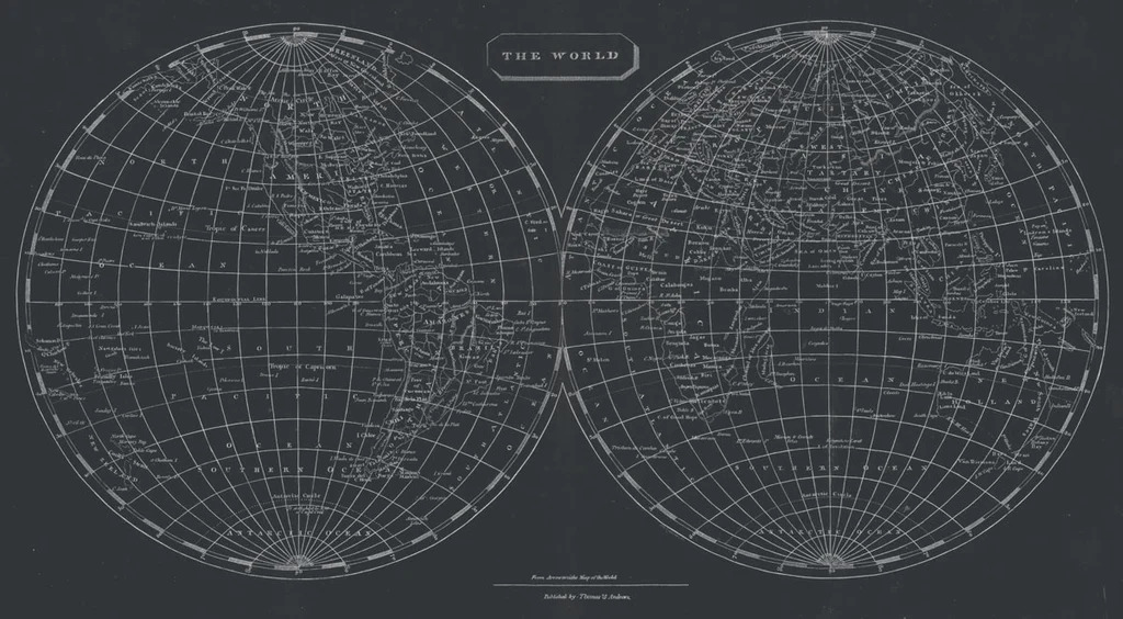 Map of the World, 1812 (Chalkboard)