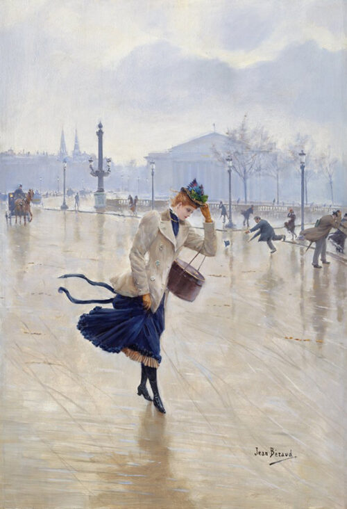 Windy Day Place de La Concorde c 1890